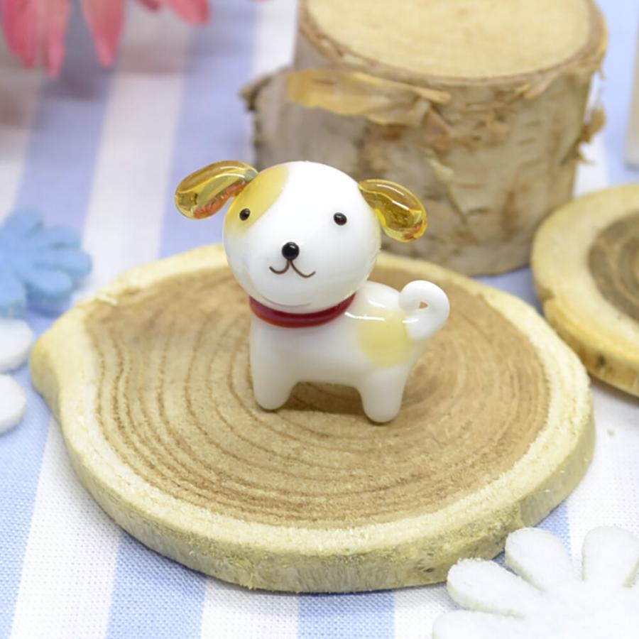 在庫限り ガラスわんこ ポチ 犬雑貨・犬グッズ・ハンドメイド : 犬雑貨