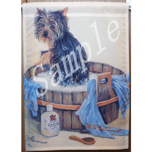 在庫限り　ガーデンフラッグ　ヨークシャー・テリア/ヨーキー　輸入雑貨　犬雑貨　犬グッズ　Shampoo | 