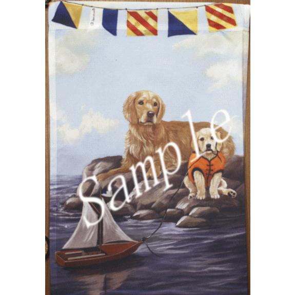 在庫限り　ガーデンフラッグ　ゴールデン　輸入雑貨　犬雑貨　犬グッズ | 