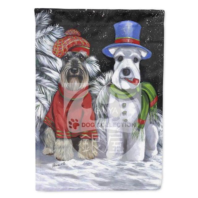 N ガーデンフラッグ シュナウザー Christmas Snow Dog 輸入雑貨 犬雑貨 犬グッズ Flag86 N 犬雑貨専門店 銀屋 通販 Yahoo ショッピング