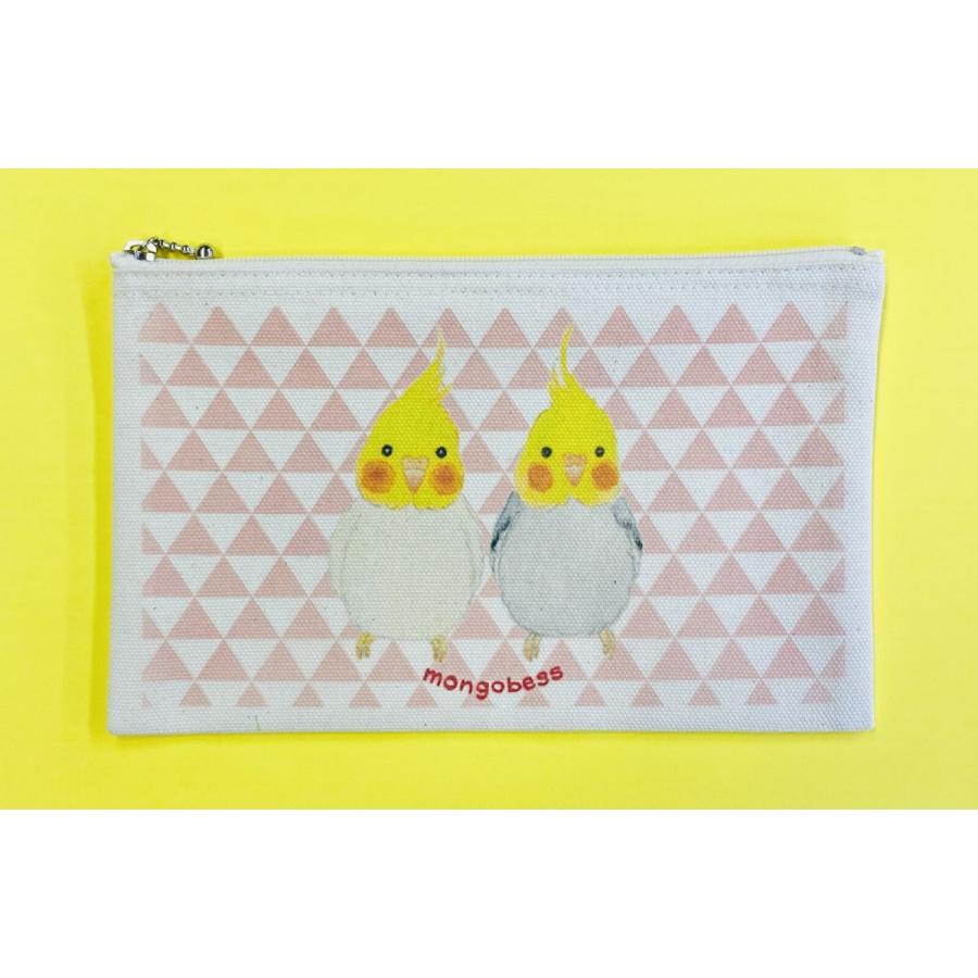 フラットポーチ 和柄ことりシリーズ 鳥 雑貨・ことりグッズ☆セキセイイ ンコ★オカメインコ★コザクラ★ マメハルリハ☆|ginya|08