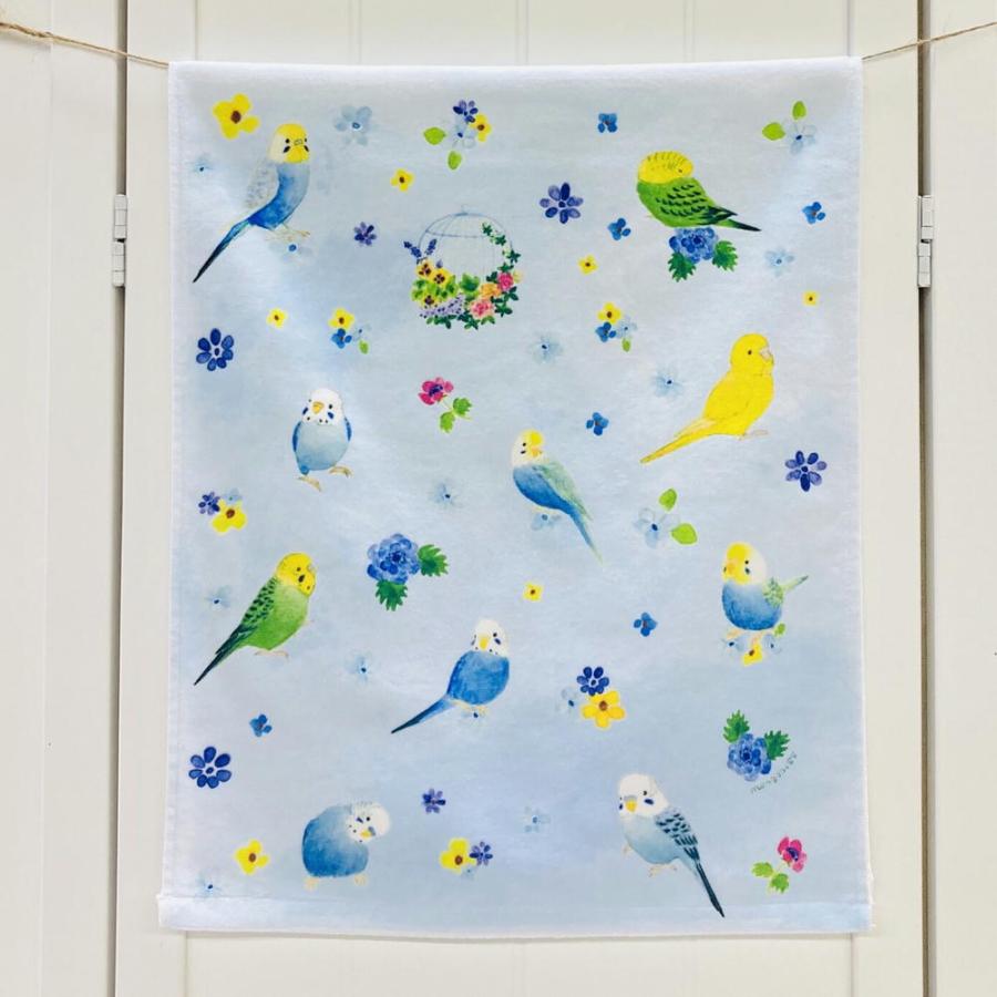 ☆フェイスタオル☆ことりタオル 鳥雑貨・とりグッズ・オカメインコ