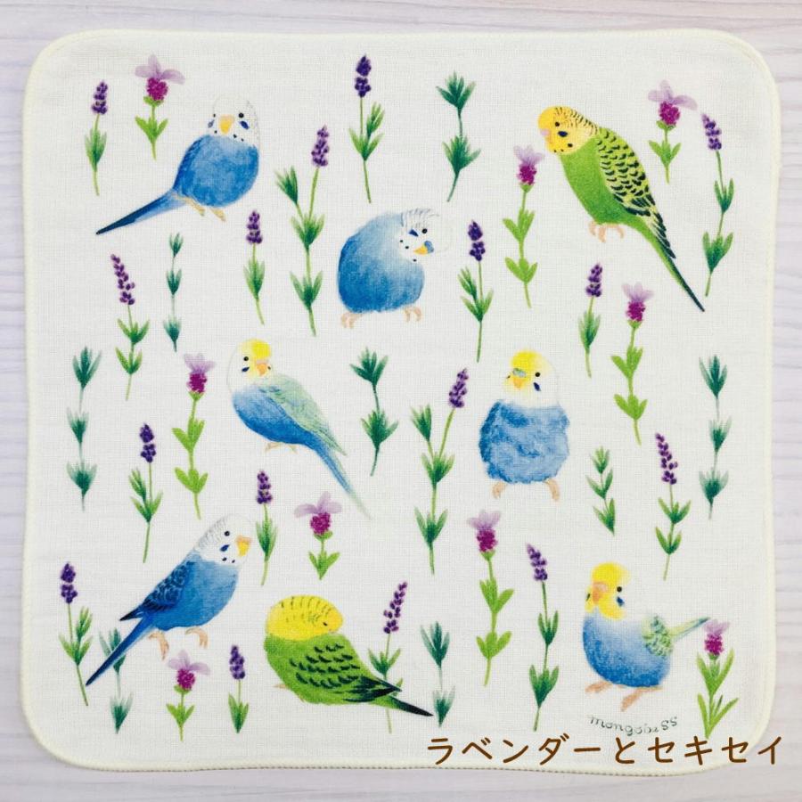 ☆ハンカチ☆ セキセイパラダイスとボタニカルシリーズ 鳥雑貨・ことり