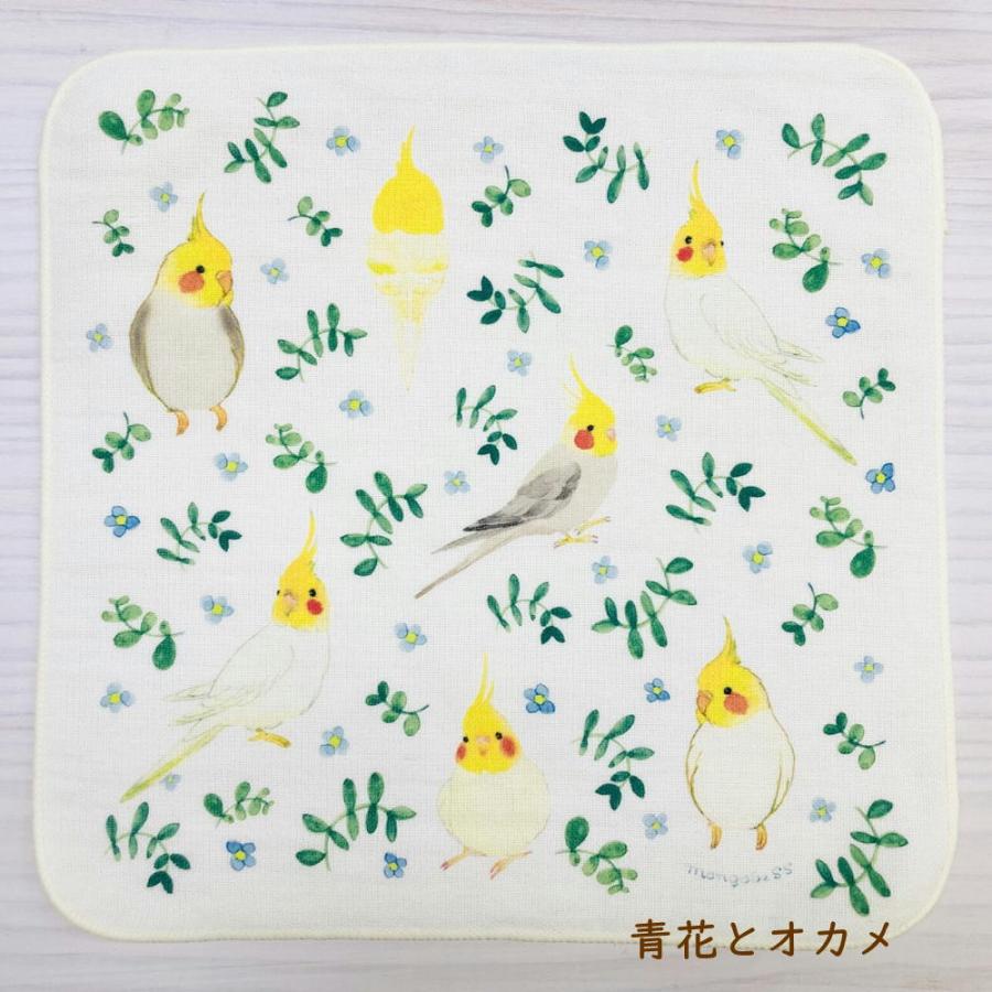 ☆ハンカチ☆ セキセイパラダイスとボタニカルシリーズ 鳥雑貨・ことり