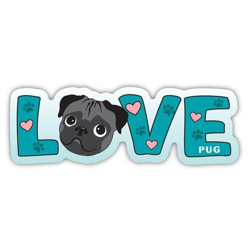 Love Black Pug パグ 黒パグ 輸入雑貨 犬グッズ 犬雑貨 パググッズ Heart43 犬雑貨専門店 銀屋 通販 Yahoo ショッピング