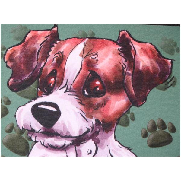 在庫限り ウェルカムマット ジャックラッセルテリア グリーンマット