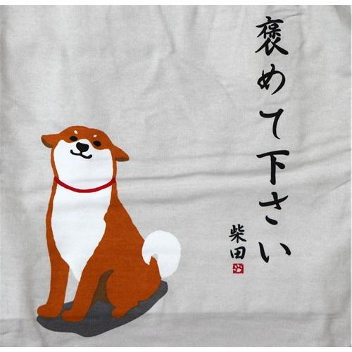 A4トートバッグ ほめてねしばた ベージュ 柴犬 : 犬雑貨専門店 銀屋