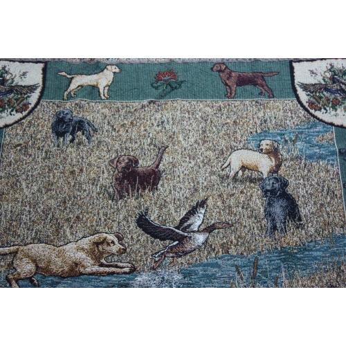 ラブラドール タペストリー 約130cm x 170cm ゴブラン織り 在庫限り ゴブラン織り タペストリー ラブラドール・レトリーバー 輸入
