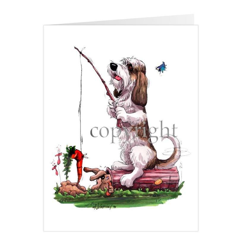 グリーティングカード プチ・バセット・グリフォン With Carrot