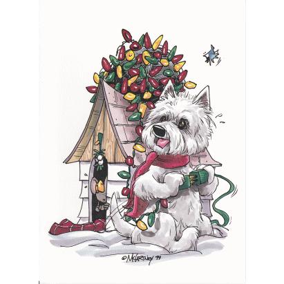 クリスマスカード ウエスト ハイランド ホワイト テリア ウエスティ 輸入雑貨 犬雑貨 犬グッズ Mcx33 犬雑貨専門店 銀屋 通販 Yahoo ショッピング
