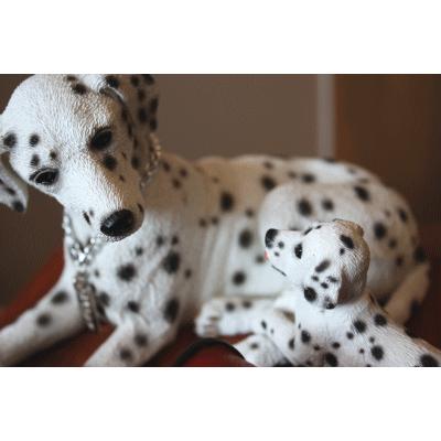 在庫限り Mom & Pupsフィギュア ダルメシアン輸入雑貨 犬雑貨 犬グッズ