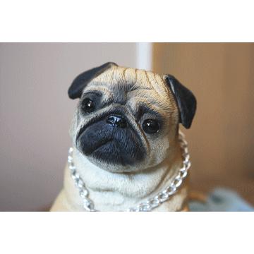 在庫限り My Dogフィギュア パグ輸入雑貨 犬雑貨 犬グッズ : 犬雑貨