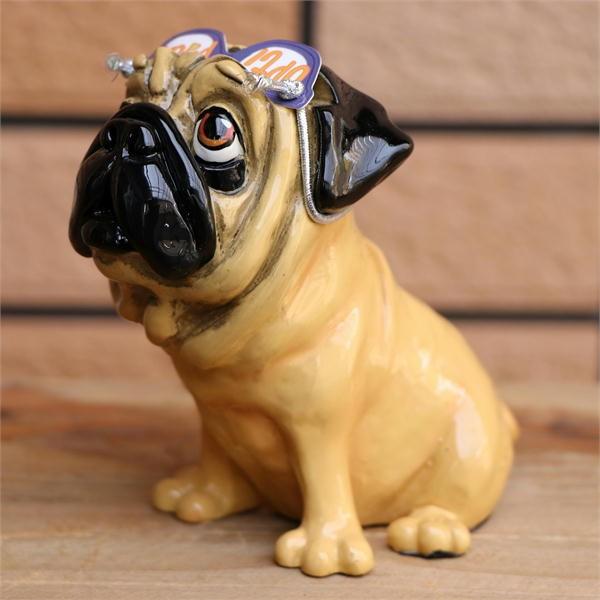 フィギュア グラススタンド パグ 犬雑貨・犬グッズ・輸入雑貨・眼鏡