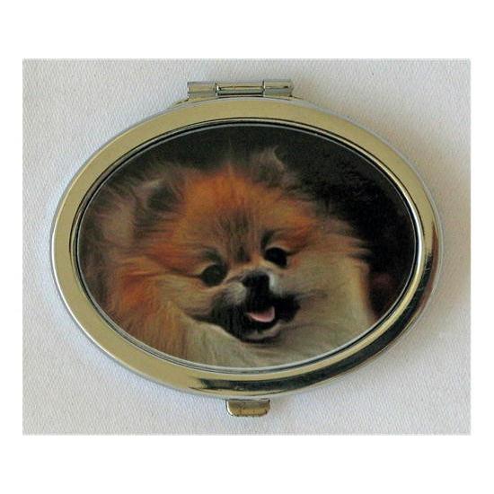 在庫限り コンパクトミラー ポメラニアン SmileFace 犬雑貨・犬グッズ