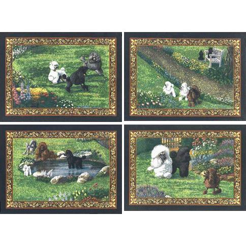 在庫限り　ゴブラン織り　プレースマット　プードル　輸入雑貨　犬雑貨　犬グッズ