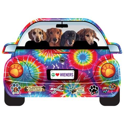 在庫限り パップモービル カーマグネット ダックス/PeaceLove 輸入雑貨