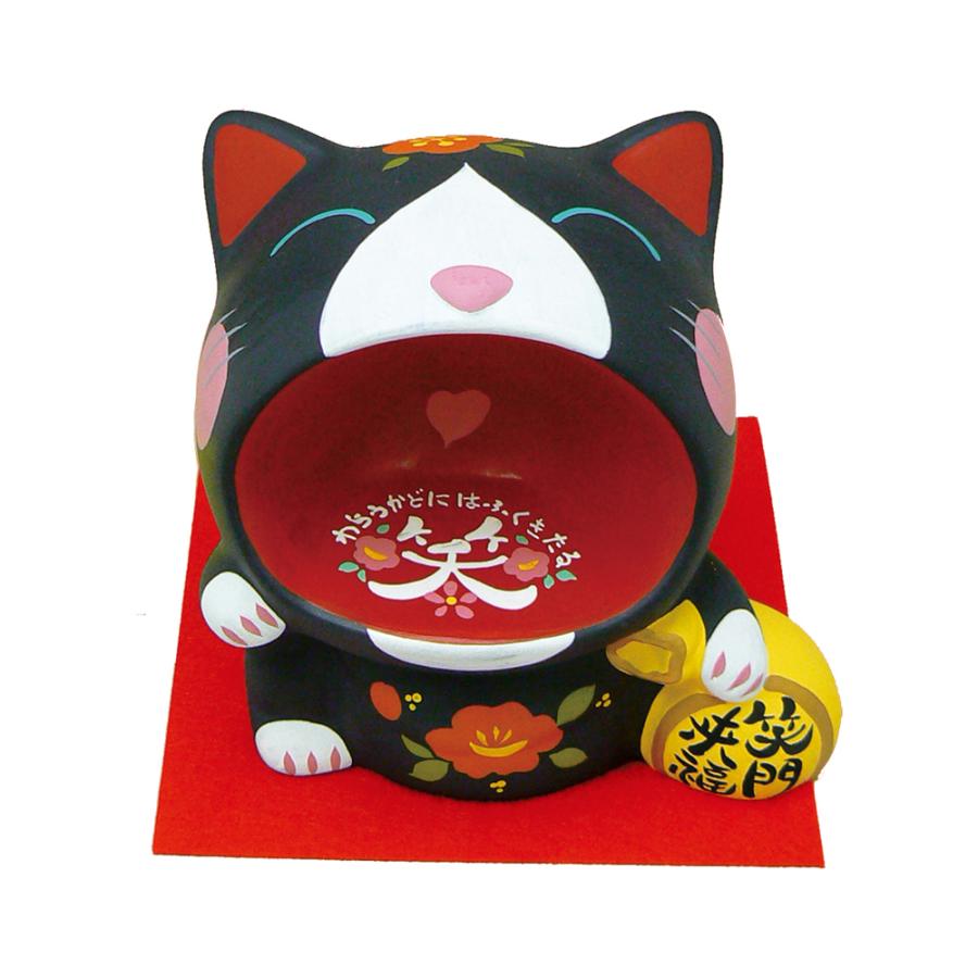 22超人気 在庫限り 大笑い貯金箱 のぞき猫 猫雑貨 オブジェ 猫グッズ 黒猫 オーナーズグッズ