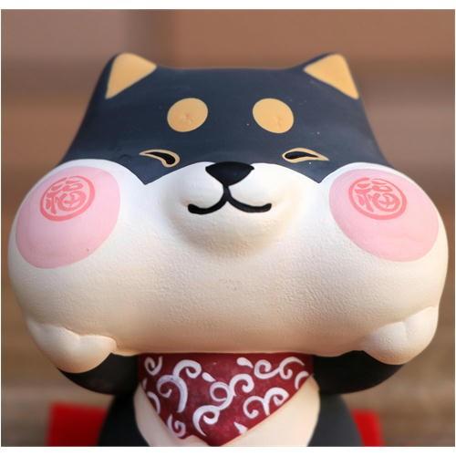 福々ほっぺ柴犬 黒 黒柴 柴犬 シバ 置物 オブジェ 犬雑貨 犬グッズ Ryukodou19 355a 犬雑貨専門店 銀屋 通販 Yahoo ショッピング