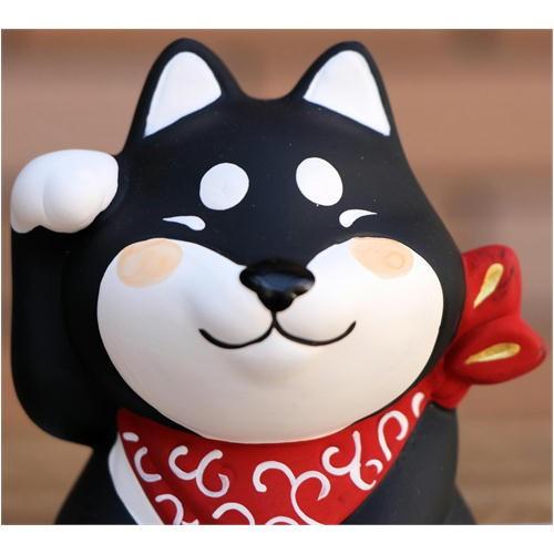 犬雑貨・オーナーズグッズ 153 柴犬 福招き/黒 黒柴・柴犬/シバ 置物 オブジェ 犬雑貨 犬グッズ