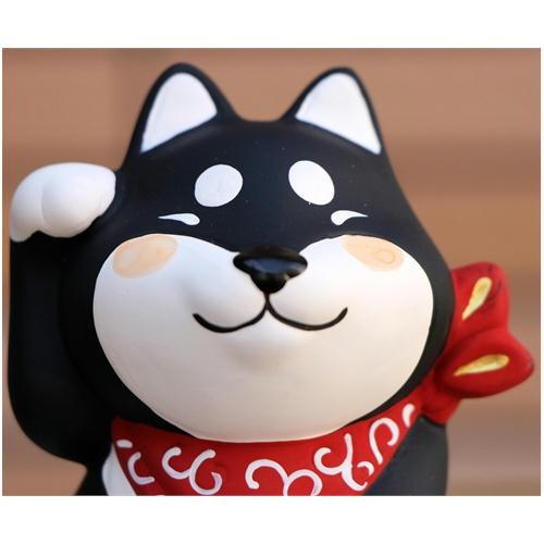 柴犬 福招き/黒 黒柴・柴犬/シバ 置物 オブジェ 犬雑貨 犬グッズ : 犬
