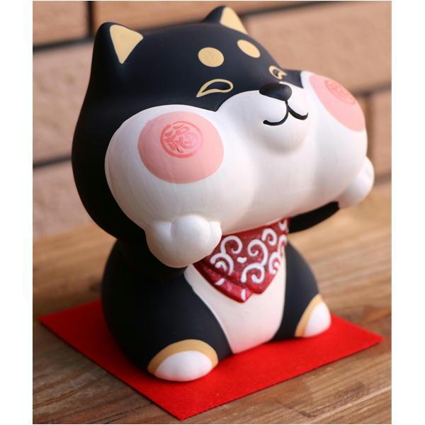 福々ほっぺ貯金箱 柴犬/黒 黒柴/柴犬/シバ 置物 オブジェ 犬雑貨