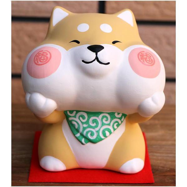 福々ほっぺ貯金箱 柴犬/茶 柴犬/シバ 置物 オブジェ 犬雑貨 犬グッズ
