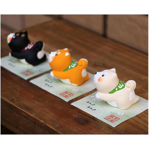 るんるん 豆柴 柴犬/黒柴/白柴/シバ 置物 オブジェ 犬雑貨 犬グッズ