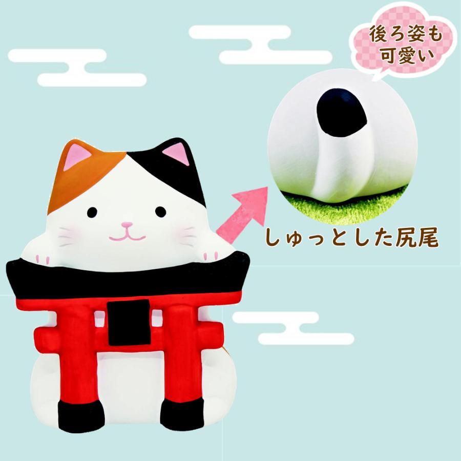 鳥居とわんにゃん 置物type 猫・柴犬・神社 置物/オブジェ/犬雑貨/犬