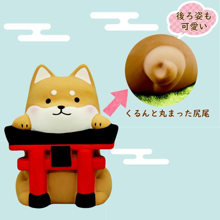 鳥居とわんにゃん 置物type 猫・柴犬・神社 置物/オブジェ/犬雑貨/犬