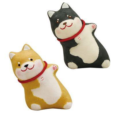 ちぎり和紙 のぞき柴犬 柴犬/黒柴/シバ 置物 オブジェ 犬雑貨 犬グッズ