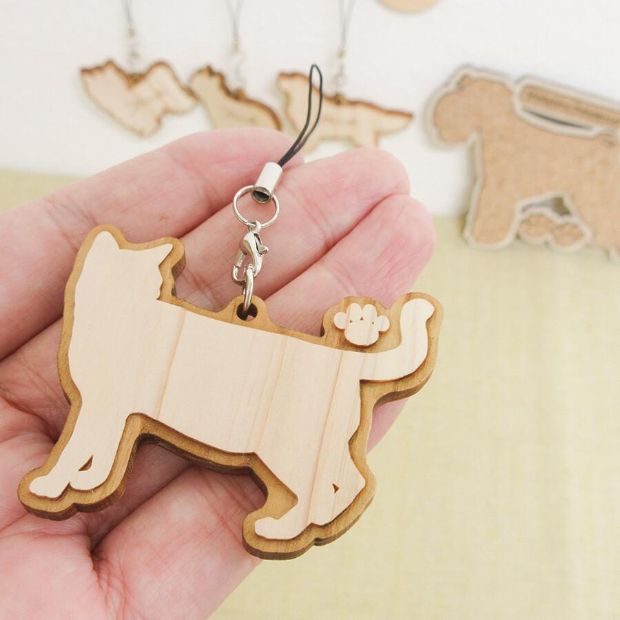 Dog＆Catひのきストラップ ジャックラッセルテリア 犬雑貨・犬グッズ