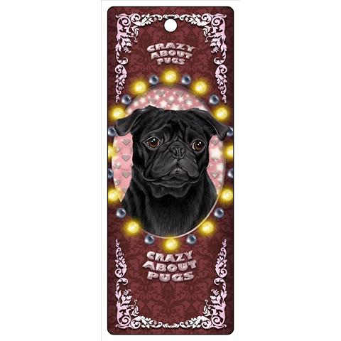 在庫限り マグネット 3D ブックマーカー 黒パグ 輸入雑貨 犬雑貨 犬