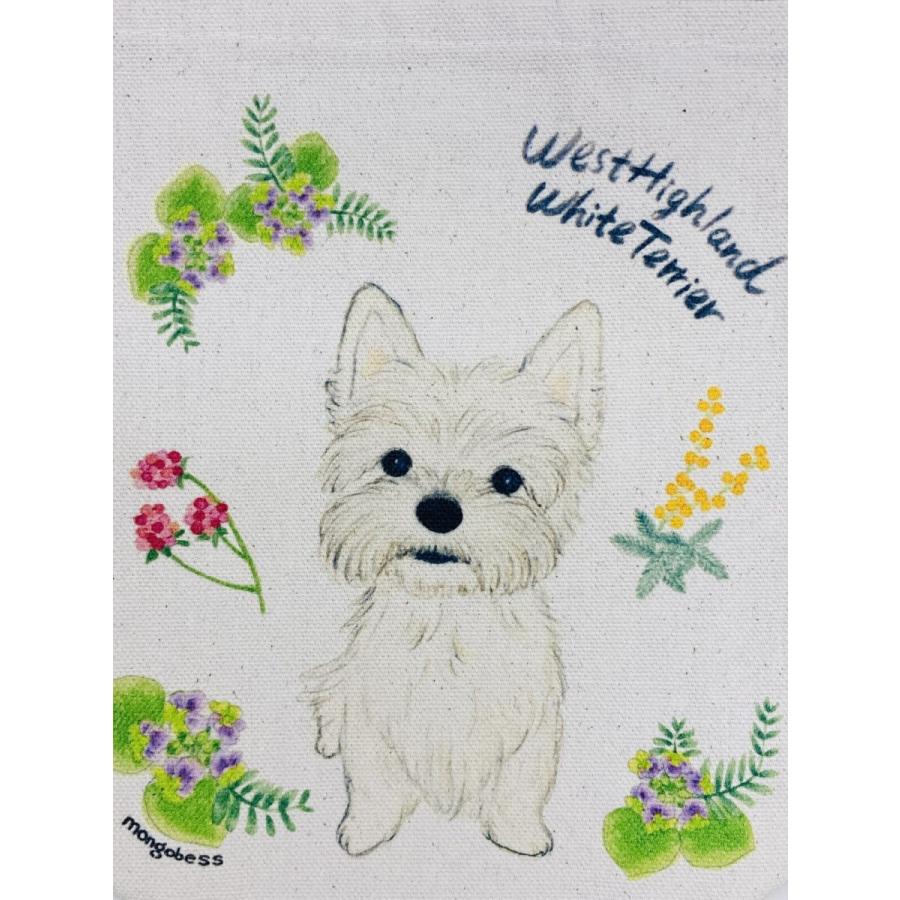 ミニサコッシュ ウエスティ 犬雑貨・犬グッズ・ウエスティ・ホワイト