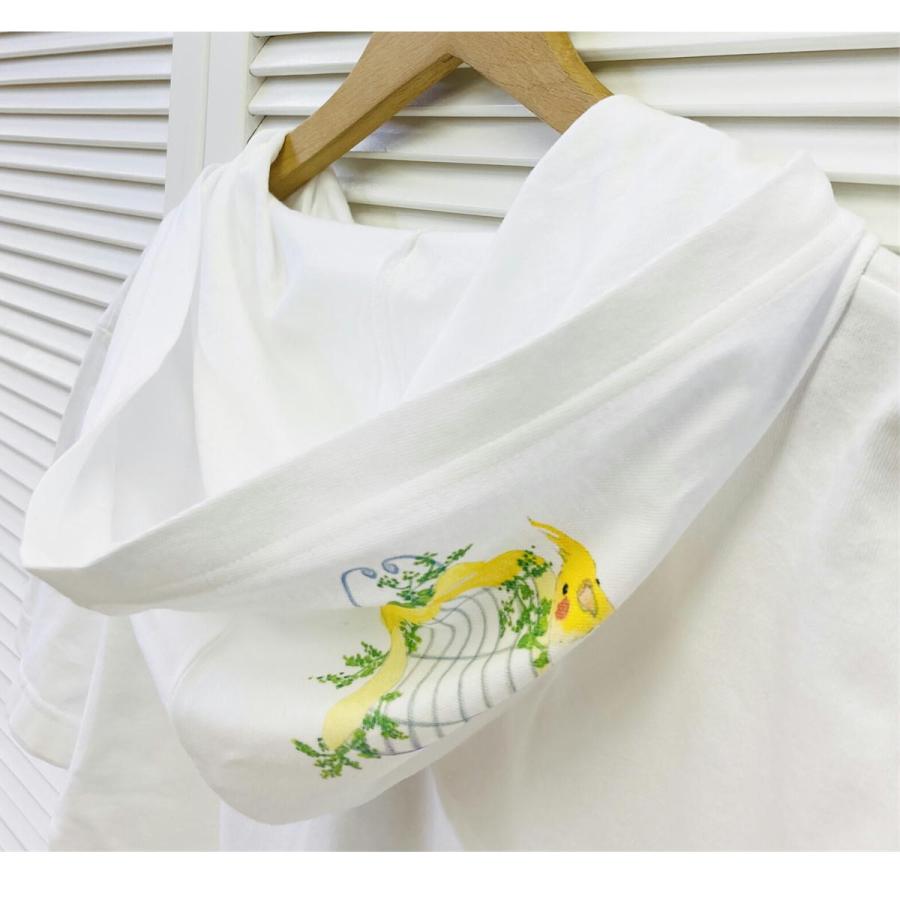 【在庫限り】フーディTシャツ☆鳥カゴことりシリーズ☆オカメインコ　鳥 雑貨・ことりグッズ☆オカメインコ☆ |  | 02