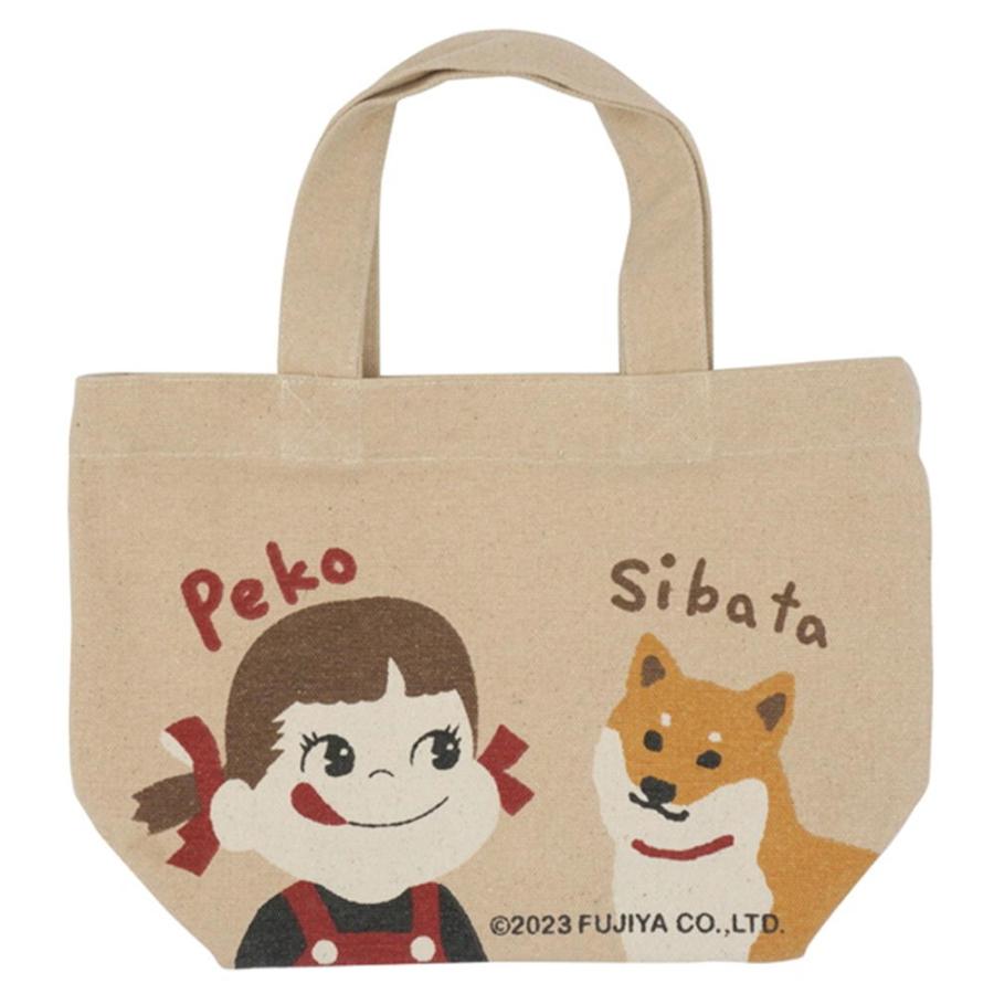 ミニトートバッグ ペコとしばた 犬雑貨・犬グッズ・柴犬・ペコちゃん