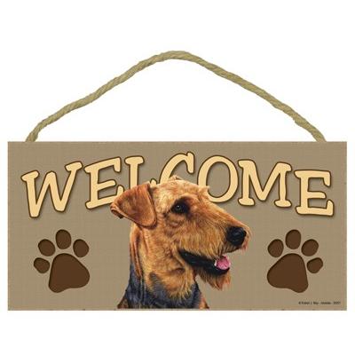 ウェルカムボード エアデール テリア ウェルカム 輸入雑貨 犬雑貨 犬グッズ Wellcome123 犬雑貨専門店 銀屋 通販 Yahoo ショッピング