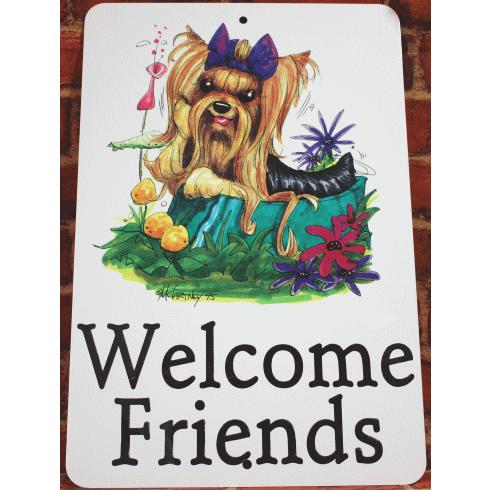 在庫限り ウェルカムフレンズ・プレート ヨークシャーテリア