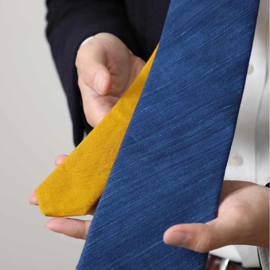 ネクタイ 武州正藍染×会津木綿織 化粧箱入り 福島県 プレゼント ギフト