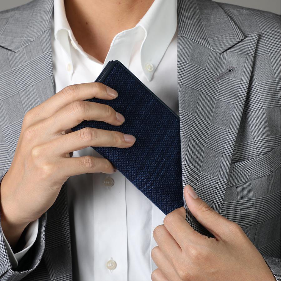 ポップ様　古布藍染木綿二重剣道着　長財布と名刺入れ ポップ様 古布藍染木綿二重剣道着 長財布と名刺入れ 藍染め