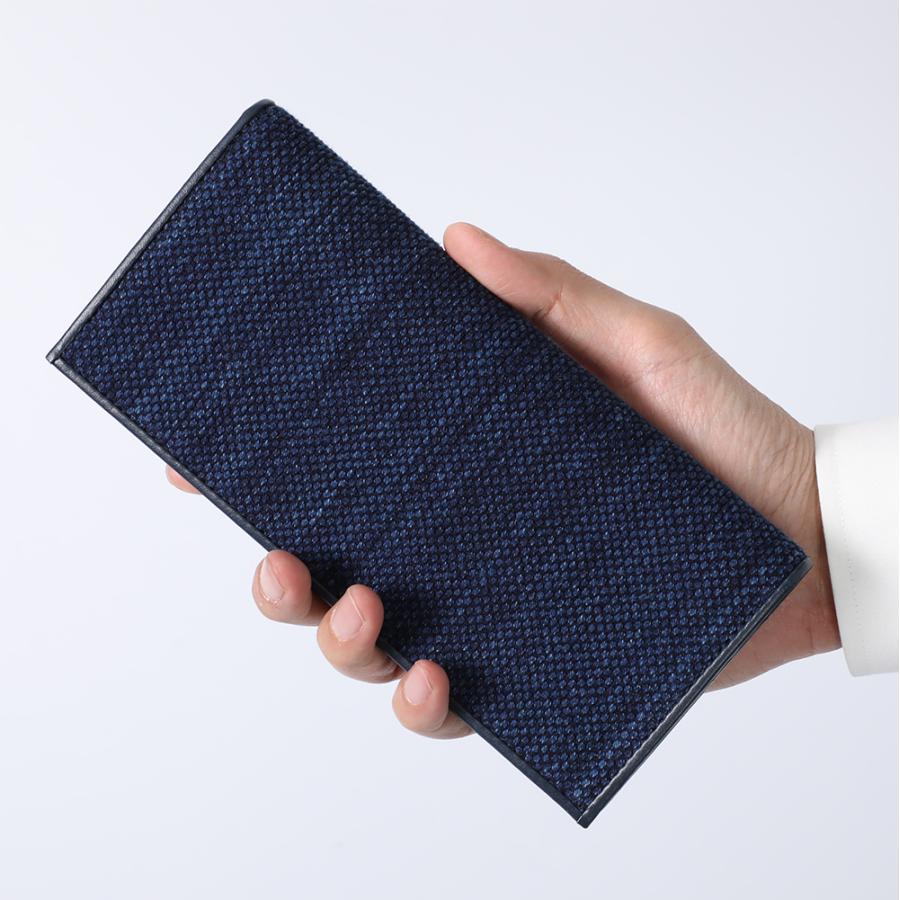 財布 武州正藍染 刺子財布 長財布 化粧箱入り これいい和 本革