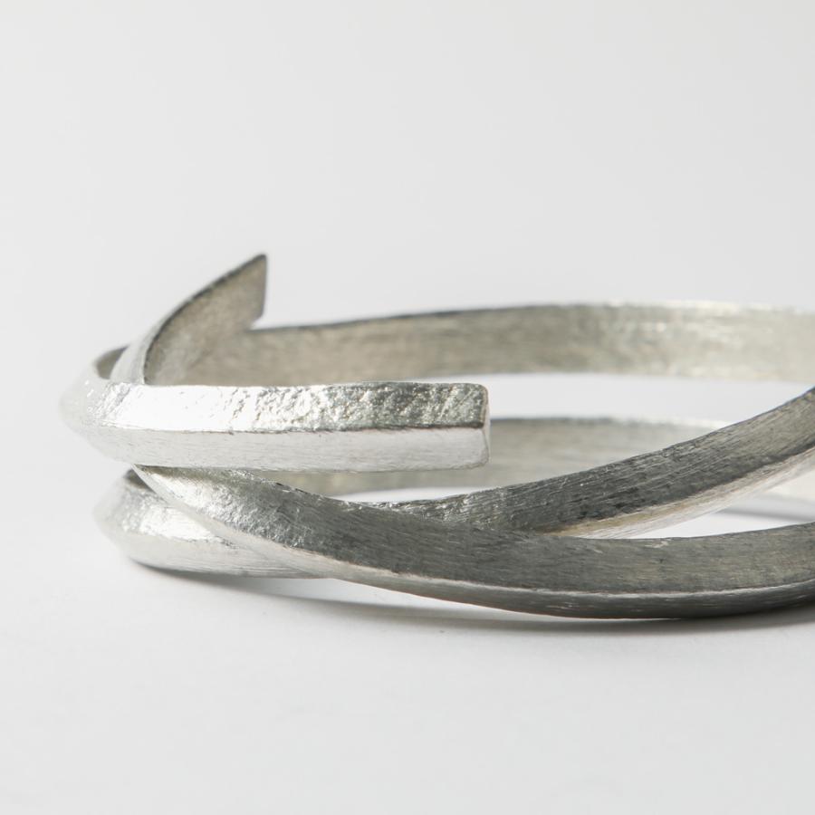 ブレスレット 錫 巻きつけタイプ トライアングル バングル ユニ