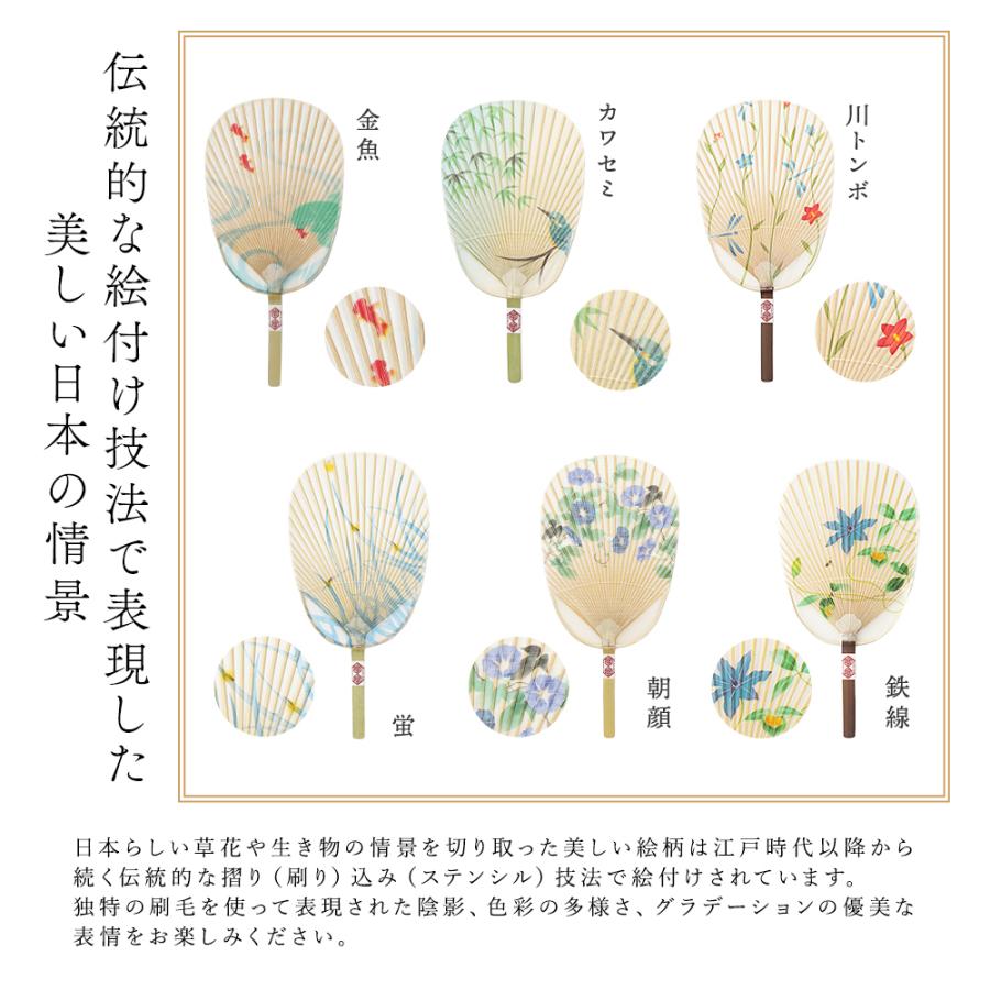 うちわ 団扇 名入れ無料の台座付き 水うちわ セット 小判型