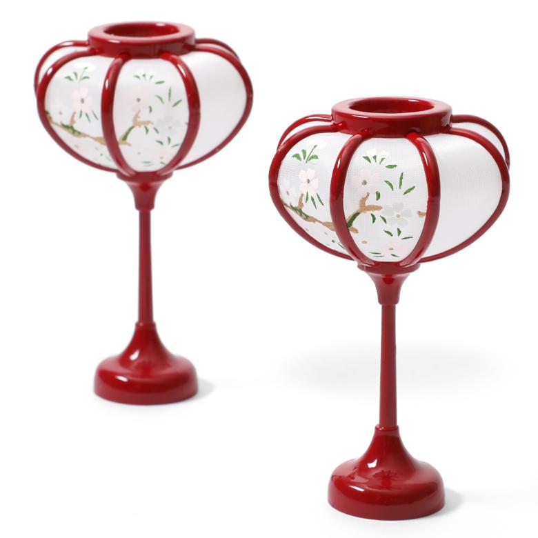 ぼんぼり 丸 赤 9cm 2本組 ひな祭り 人形用 雛人形 お道具 雪洞