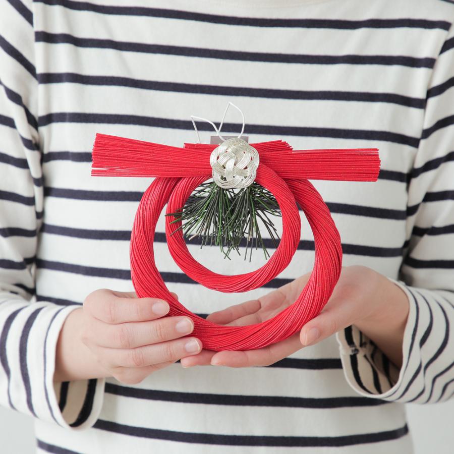 正月飾り リース 水引リース おしゃれ しめ飾り お年賀 玄関飾り