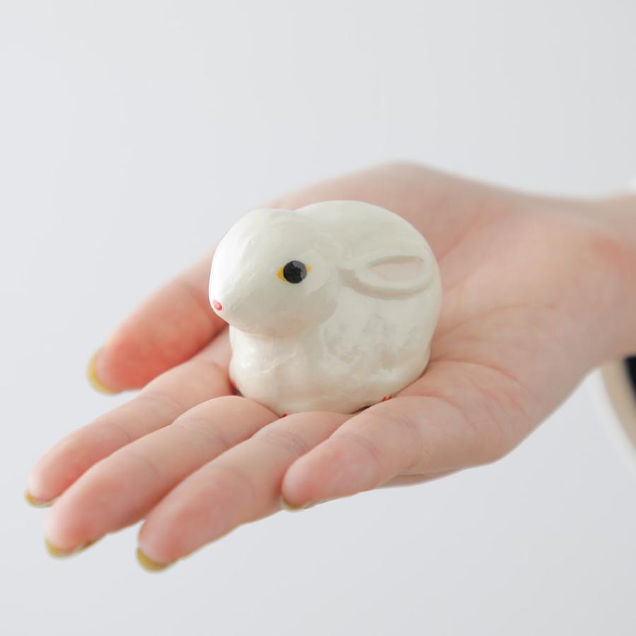 干支 うさぎ 置物 卯 伏見人形倣 化粧箱入り 2023 爆買 : 京うちわ