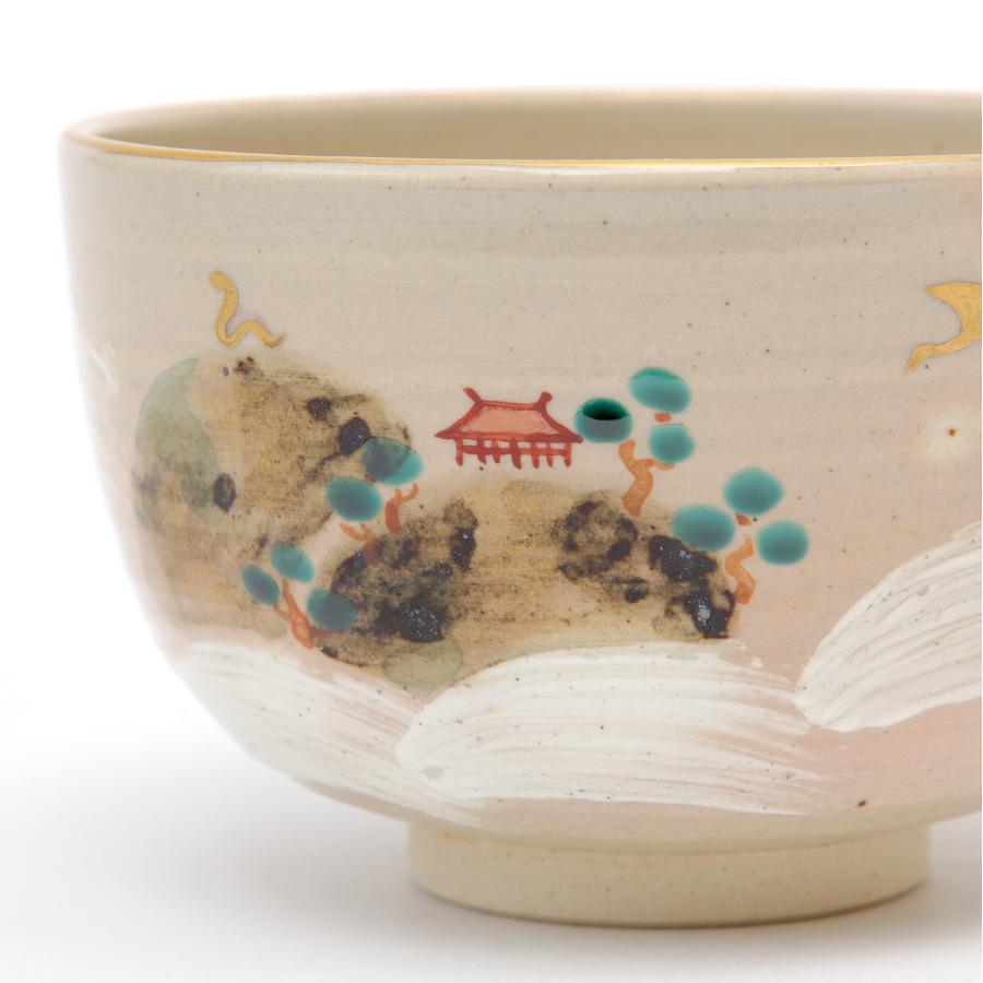 巳の年茶碗 蓬莱山茶碗 抹茶碗 木箱入り お抹茶 お碗 おわん 巳 へび