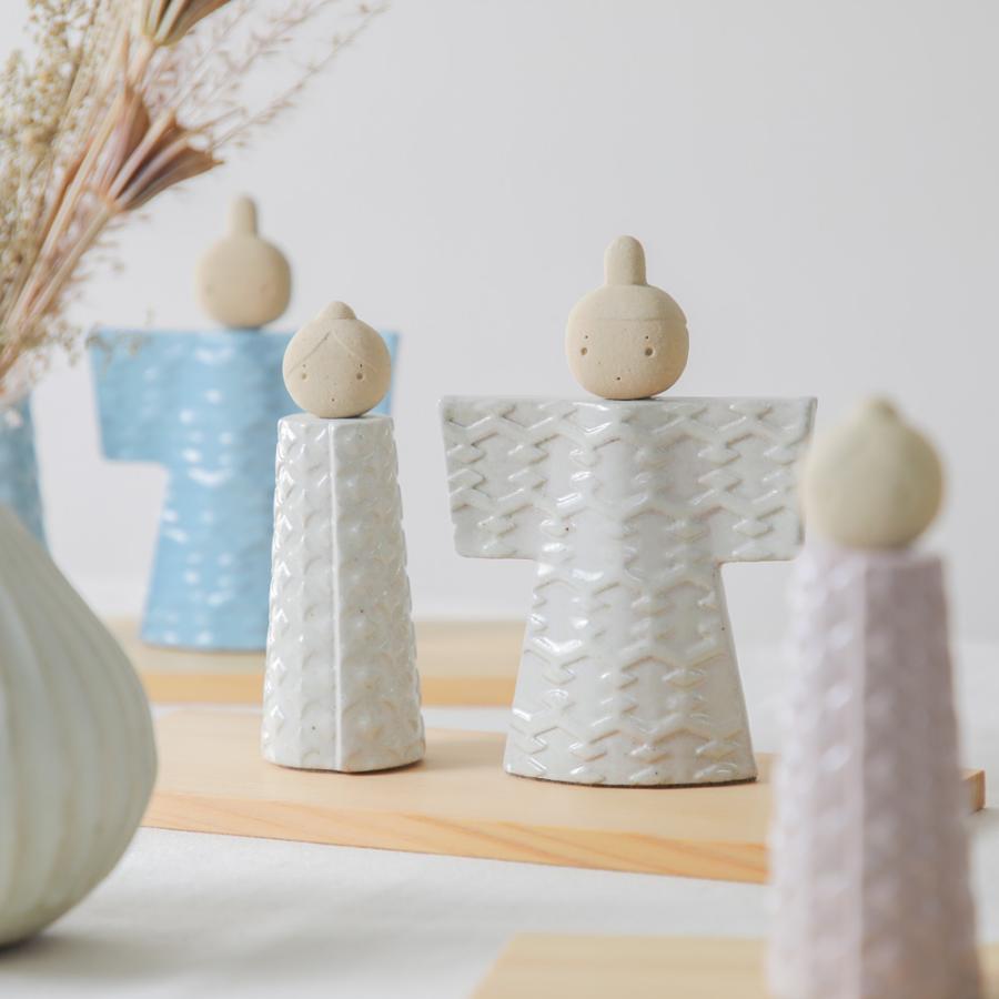 【未使用】柴立雛　衝立付　明山窯　雛人形　ひな祭り　陶 未使用】柴立雛 衝立付 明山窯 雛人形 ひな祭り 陶 未使用】柴立雛