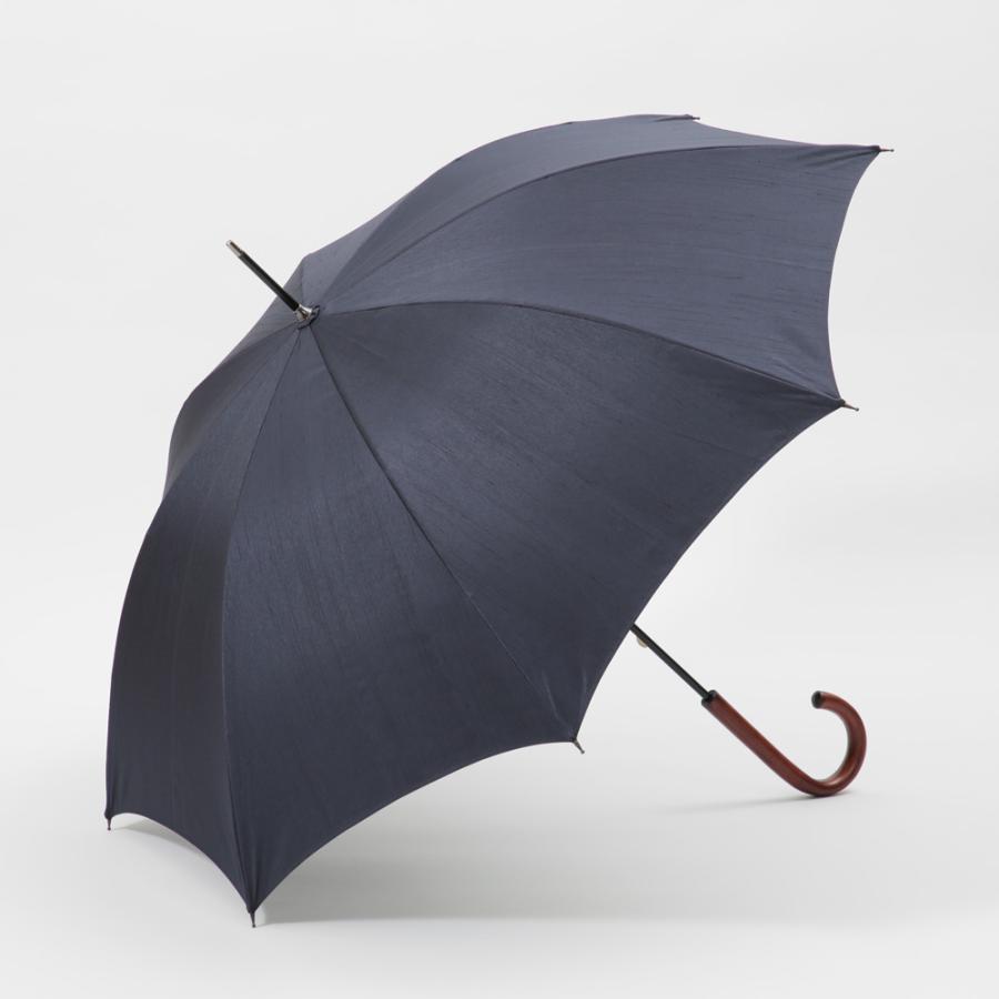 前原光榮商店【紳士】晴雨兼用-シャンタン-長-ブラック 前原光榮商店【紳士】晴雨兼用-シャンタン-長-ブラック