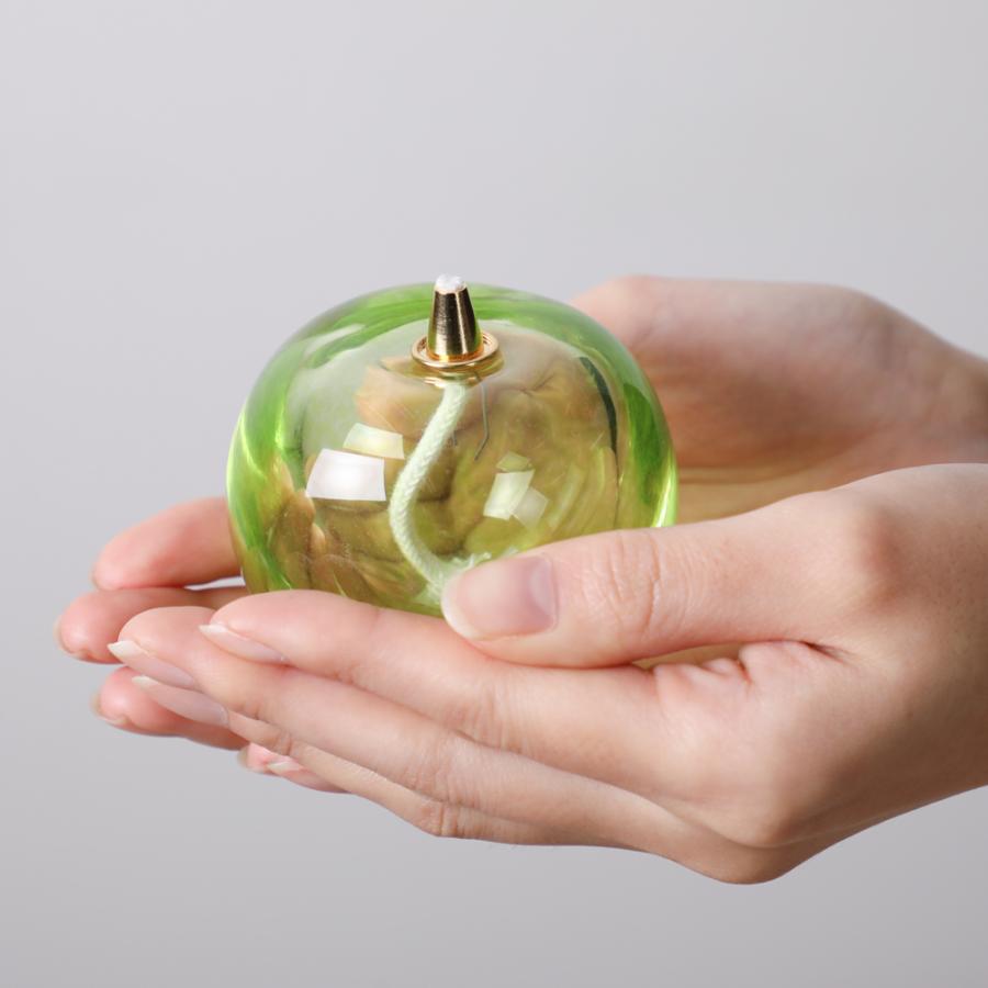 廃番 津軽びいどろ オイルランプ OL-72 赤りんご OL-73 青りんご 京都