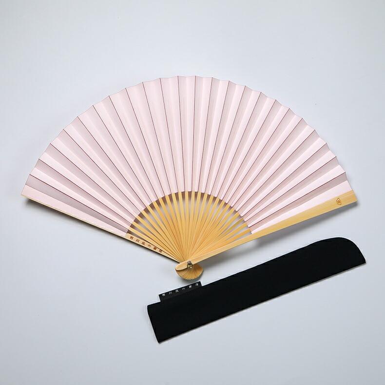 【お値下げ】【純銀】扇 雲山作　75g 扇子セット（#136 黒多彩）箱入り ｜小倉織｜小倉 縞縞 【公式